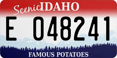 ID license plate E048241