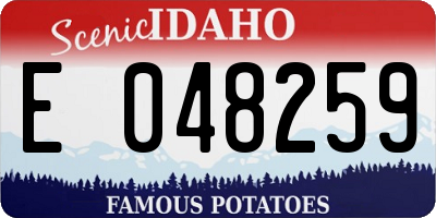 ID license plate E048259
