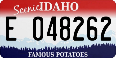 ID license plate E048262