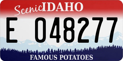 ID license plate E048277