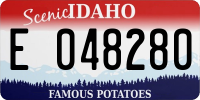 ID license plate E048280