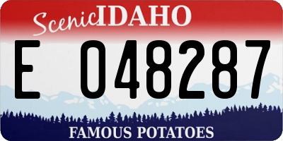 ID license plate E048287
