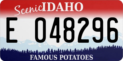 ID license plate E048296