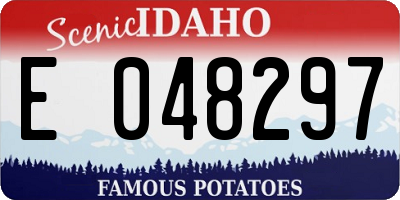 ID license plate E048297