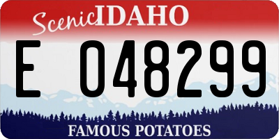 ID license plate E048299