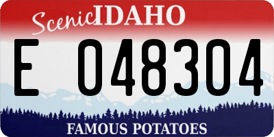 ID license plate E048304