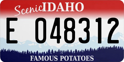 ID license plate E048312
