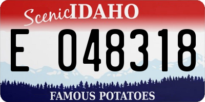 ID license plate E048318