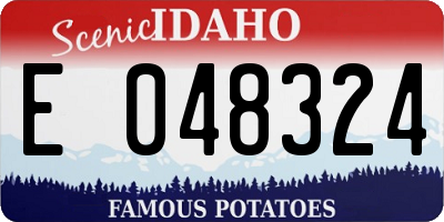 ID license plate E048324
