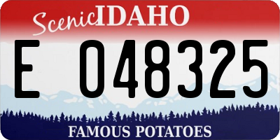 ID license plate E048325