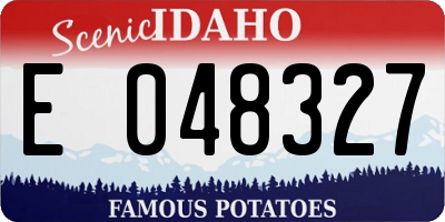 ID license plate E048327