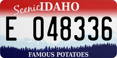 ID license plate E048336