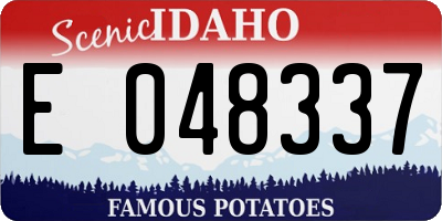 ID license plate E048337