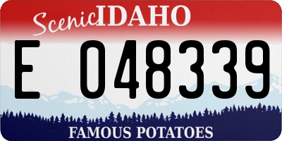 ID license plate E048339