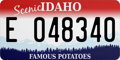 ID license plate E048340