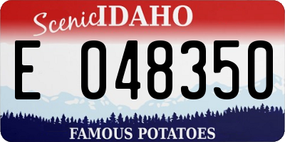 ID license plate E048350