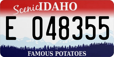ID license plate E048355