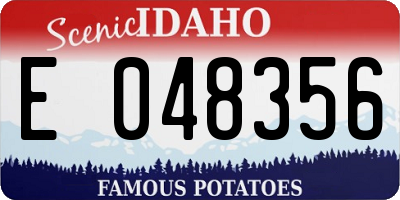 ID license plate E048356
