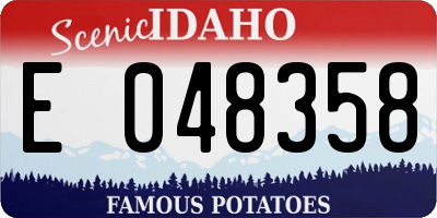 ID license plate E048358