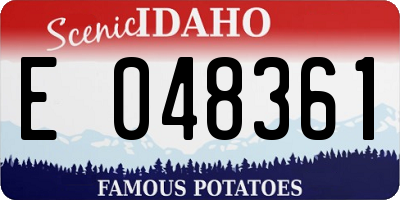 ID license plate E048361