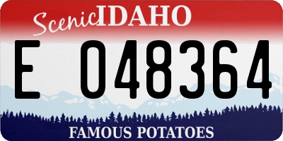 ID license plate E048364