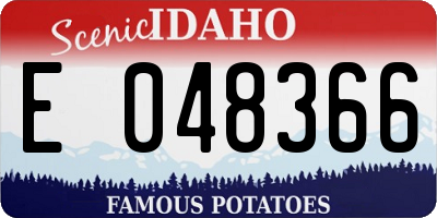 ID license plate E048366