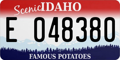 ID license plate E048380