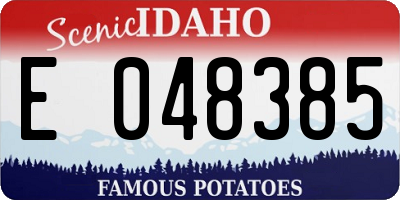 ID license plate E048385