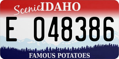 ID license plate E048386