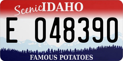 ID license plate E048390
