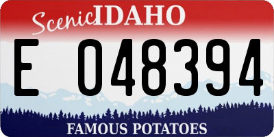 ID license plate E048394