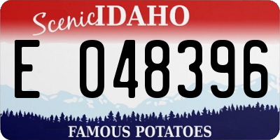 ID license plate E048396