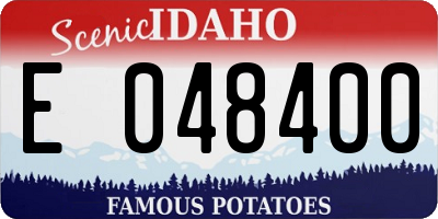 ID license plate E048400