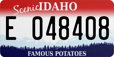ID license plate E048408