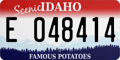 ID license plate E048414