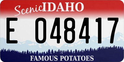 ID license plate E048417