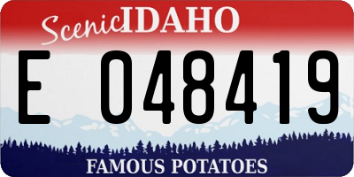 ID license plate E048419