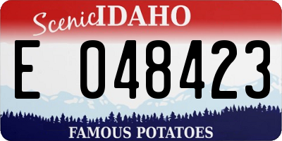 ID license plate E048423