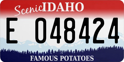 ID license plate E048424