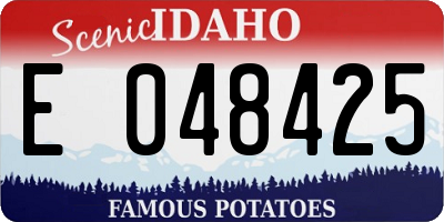 ID license plate E048425