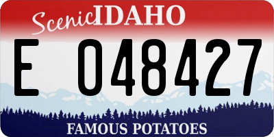 ID license plate E048427
