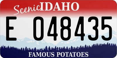 ID license plate E048435