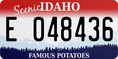 ID license plate E048436