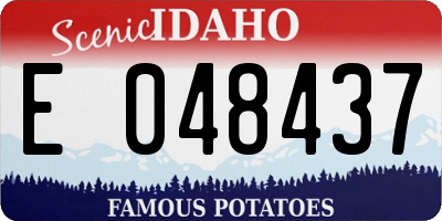 ID license plate E048437