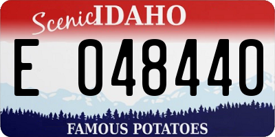 ID license plate E048440