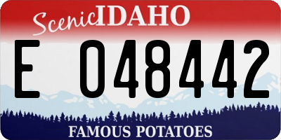 ID license plate E048442