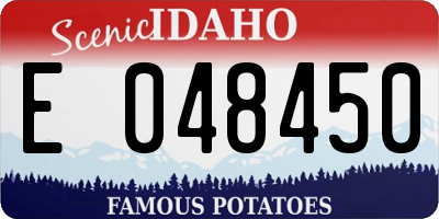 ID license plate E048450