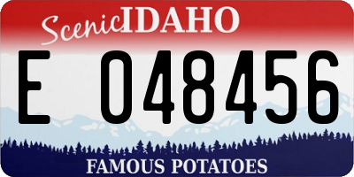 ID license plate E048456