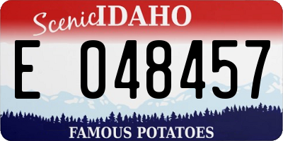 ID license plate E048457