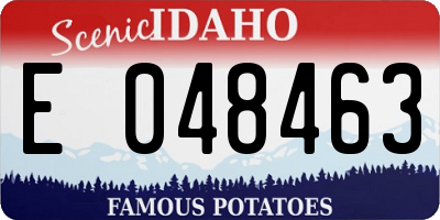ID license plate E048463